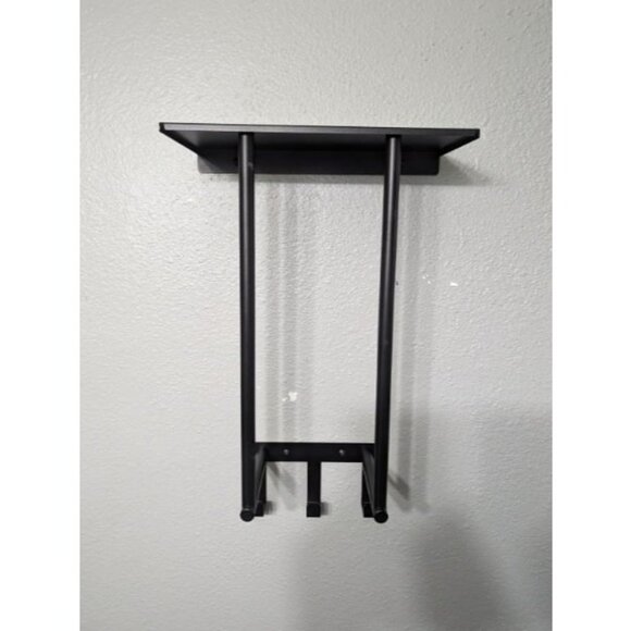 Towel Rack with Metal Shelf and 3 Hooks for Small Bathroom, Towel Storage - Picture 2 of 4
